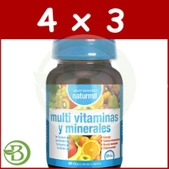 Pack 4x3 Multivitaminas e Minerais 60 Pérolas Naturmil