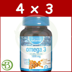 Pacote 4x3 Ômega 3 18/12 1000Mg 90 Pérolas Naturmil