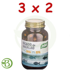 Pacote 3x2 Óleo de Fígado de Bacalhau 120 Pérolas Santiveri