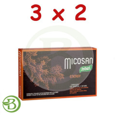 Pacote 3x2 Micosan Energia 40 Cápsulas Santiveri