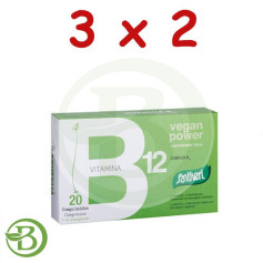 Pacote 3x2 Complexo de Vitaminas B12 20 Comprimidos Santiveri