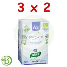 Pacote 3x2 Sanaflor Maracujá Bio 20 Filtros Santiveri