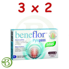 Pacote 3x2 Cápsulas Beneflor Pylopass 15Gr. Santiveri