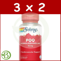 Pacote 3x2 Pqq 10Mg 30 Cápsulas Vegetais Solaray