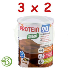 Pack 3x2 Proteína 90 Cacau Instantâneo 200Gr. Santiveri