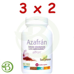 Pacote 3x2 Açafrão 60 Cápsulas Vegetais Sura Vitasan
