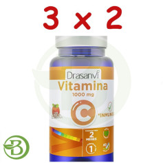 Pacote 3x2 Vitamina C 1000Mg 60 Cápsulas Drasanvi
