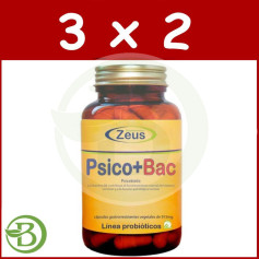 Pacote 3x2 Psico+Bac (Psicobiótico) 90 Cápsulas Zeus