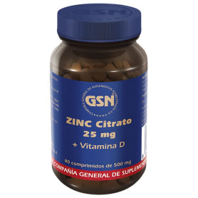 Citrato de Zinco 25Mg 80 Comprimidos Gsn