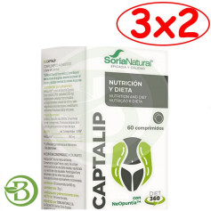 Pacote 3x2 Captalip 60 Comprimidos Soria Natural