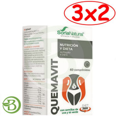 Pacote 3x2 Quemavit 60 Comprimidos Soria Natural