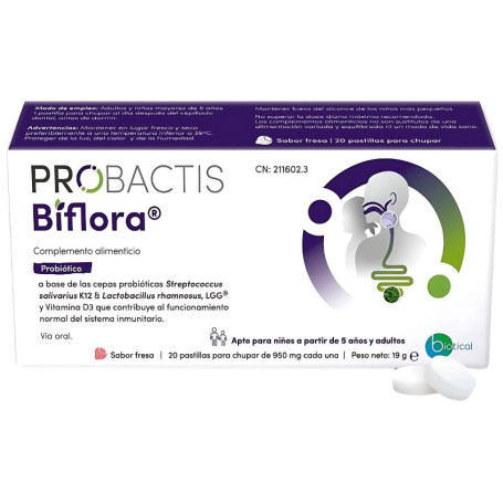 Probactis Biflora 20 Comprimidos Saúde Biótica