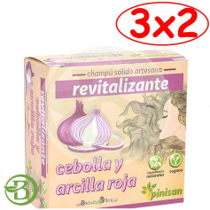 Pack 3x2 Champô Sólido Revitalizante Cebola e Argila Vermelha Pinisan