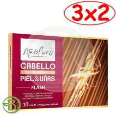 Pacote 3x2 Cabelo, Pele e Unhas Flash 10 Frascos Estado Puro
