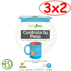 Pacote 3x2 Herbodiet Controle seu Peso 20 Filtros Nova Diet