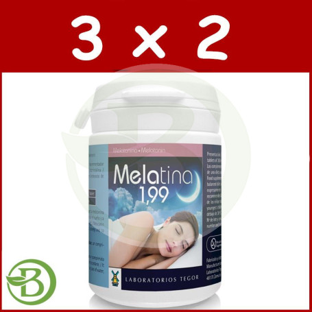 Pack 3x2 Melatina 1.99Gr. 60 Comprimidos Tegor