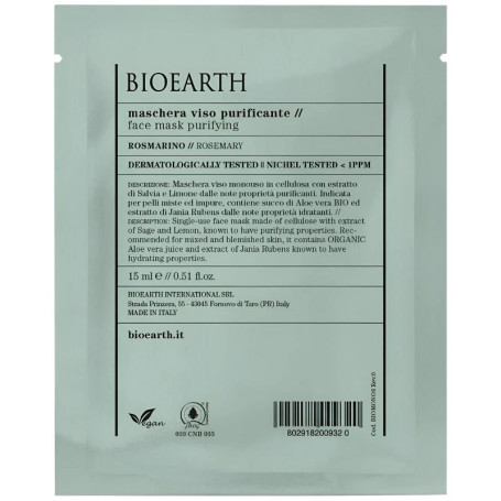 Máscara Facial Purificante Bioearth com Alecrim