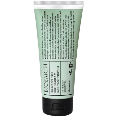 Máscara Facial Purificante com Chá Verde 100Ml Bioearth