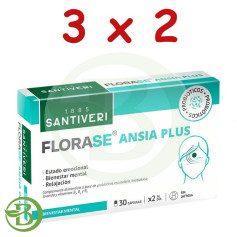 Pacote 3x2 Florase Ansia Plus 30 Cápsulas Santiveri