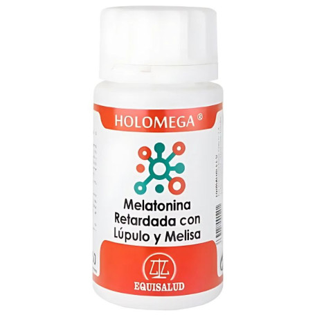 Holomega Melatonina Retardada Lúpulo e Erva-cidreira 50 Cápsulas Equisalud