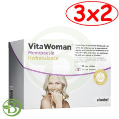 Pacote 3x2 Vitawoman Menopausa Hydrabalance 30 Cápsulas Eladiet