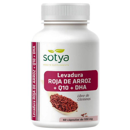 Levedura de Arroz Vermelho + Q10 + Dha 550Mg 60 Cápsulas Sotya
