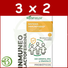 Pacote Imune Lactoferrina 3x2 36 Comprimidos Soria Natural