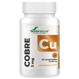 Liberação sustentada de cobre 60 comprimidos Soria Natural
