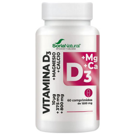 Vitamina D3+Mg Liberação Sustentada 60 Comprimidos Soria Natural