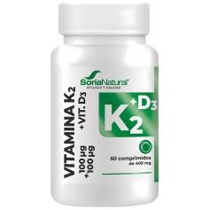 Vitamina D3+K2 Liberação Sustentada 60 Comprimidos Soria Natural
