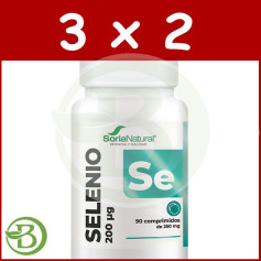 Pack 3x2 Selênio Liberação Sustentada 90 Comprimidos Soria Natural