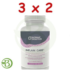 Pacote 3x2 Inflam Care 60 Cápsulas Vegetais Nutrinat Evolution