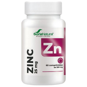 Liberação sustentada de zinco 60 comprimidos Soria Natural