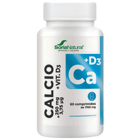 Cálcio+Vit D3 Liberação Sustentada 60 Comprimidos Soria Natural