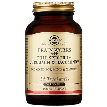 Brain Works 60 cápsulas vegetais Solgar