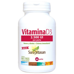 Vitamina D3 2.500Ui 60 Pérolas Sura Vitasan