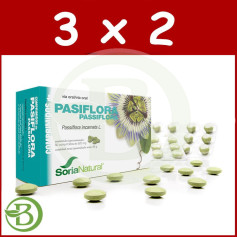 Pacote 3x2 maracujá 60 comprimidos Soria Natural