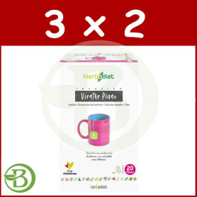 Pack 3x2 Herbodiet Vientre Plano 20 Filtros Nova Diet