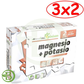 Pack 3x2 Magnesio + Potasio 60 Comp Pinisan