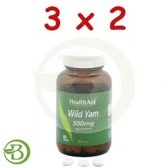 Pacote 3x2 Inhame Selvagem (Dioscorea Villosa) Health Aid