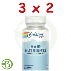 Pack 3x2 Hair Nutrients 60 Cápsulas Solaray