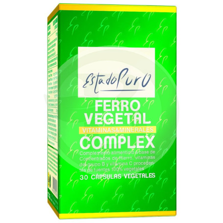 Complexo Ferro Vegetal 30 Cápsulas Estado Puro