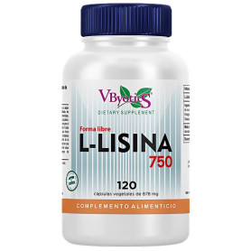 L-Lisina 750Mg 120 Cápsulas Vegetais Vbyotics