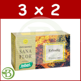 Pack 3x2 Sanaflor Erbadig 20 Filtros Santiveri