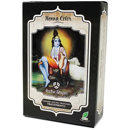 Tratamento de Henna Castanho Escuro Profundo Radhe Shyam
