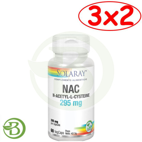 Pack 3x2 NAC 60 Cápsulas Solaray