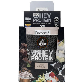 Isolado de proteína de soro de leite em dose única Cappuccino 30G Drasanvi Sport Live