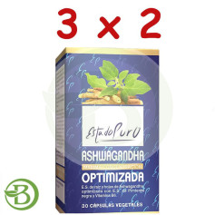Pack 3x2 Pure State Otimizado Ashwagandha 30 Cap Pure State - Tongil