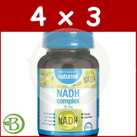 Pack 4x3 Nadh Complex 20Mg 30 Cápsulas Vegetales Naturmil