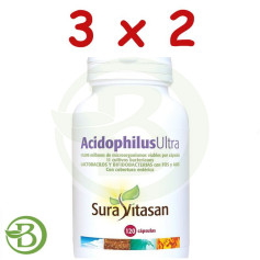 Pacote 3x2 Acidophilus Ultra 120 Cápsulas Sura Vitasan